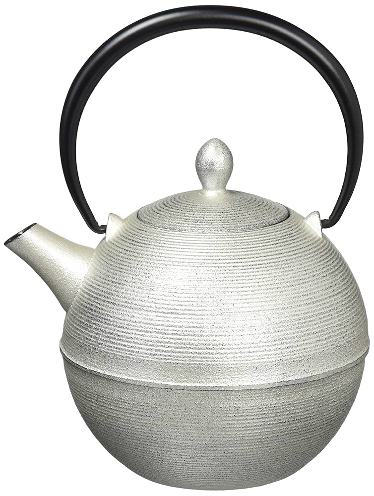 鉄瓶 丸形 蓋なし　小振 Amazon｜南部鉄器 日の丸 銀 鉄急須 10076｜鉄瓶 オンライン通販